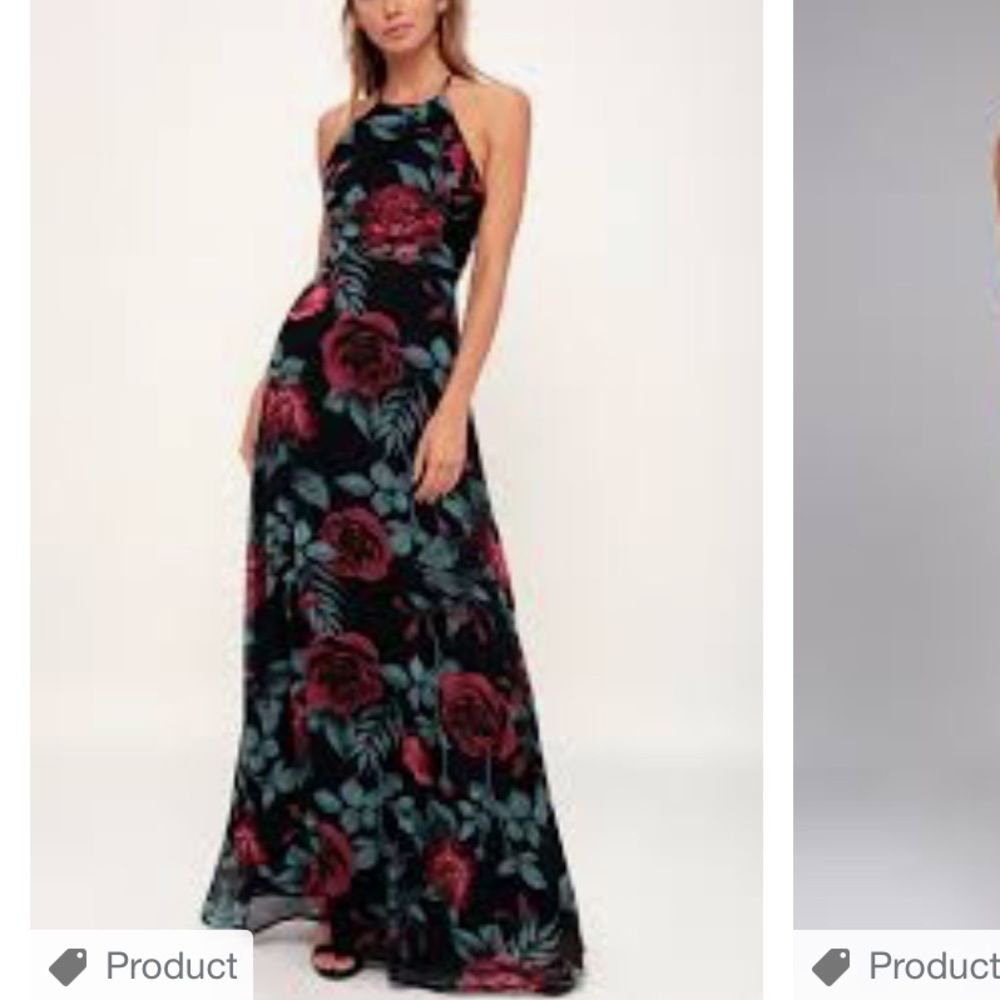 ADVENTURE SEEKER BLACK ROSE PRINT MAXI DRESS - Picture 5 of 7